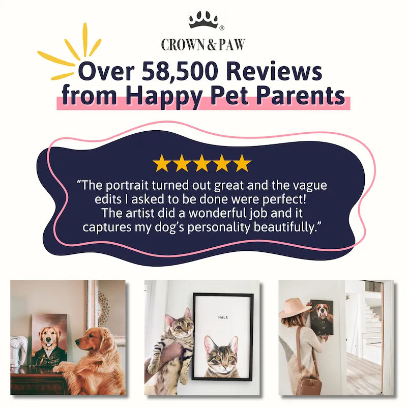 Customer example of Modern Pet Portrait - Two Pets