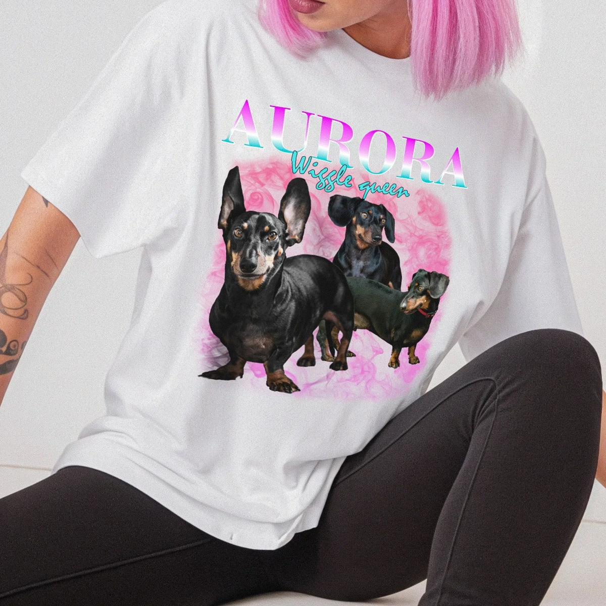 Custom Vintage Style Pet T-Shirt product gallery view 6