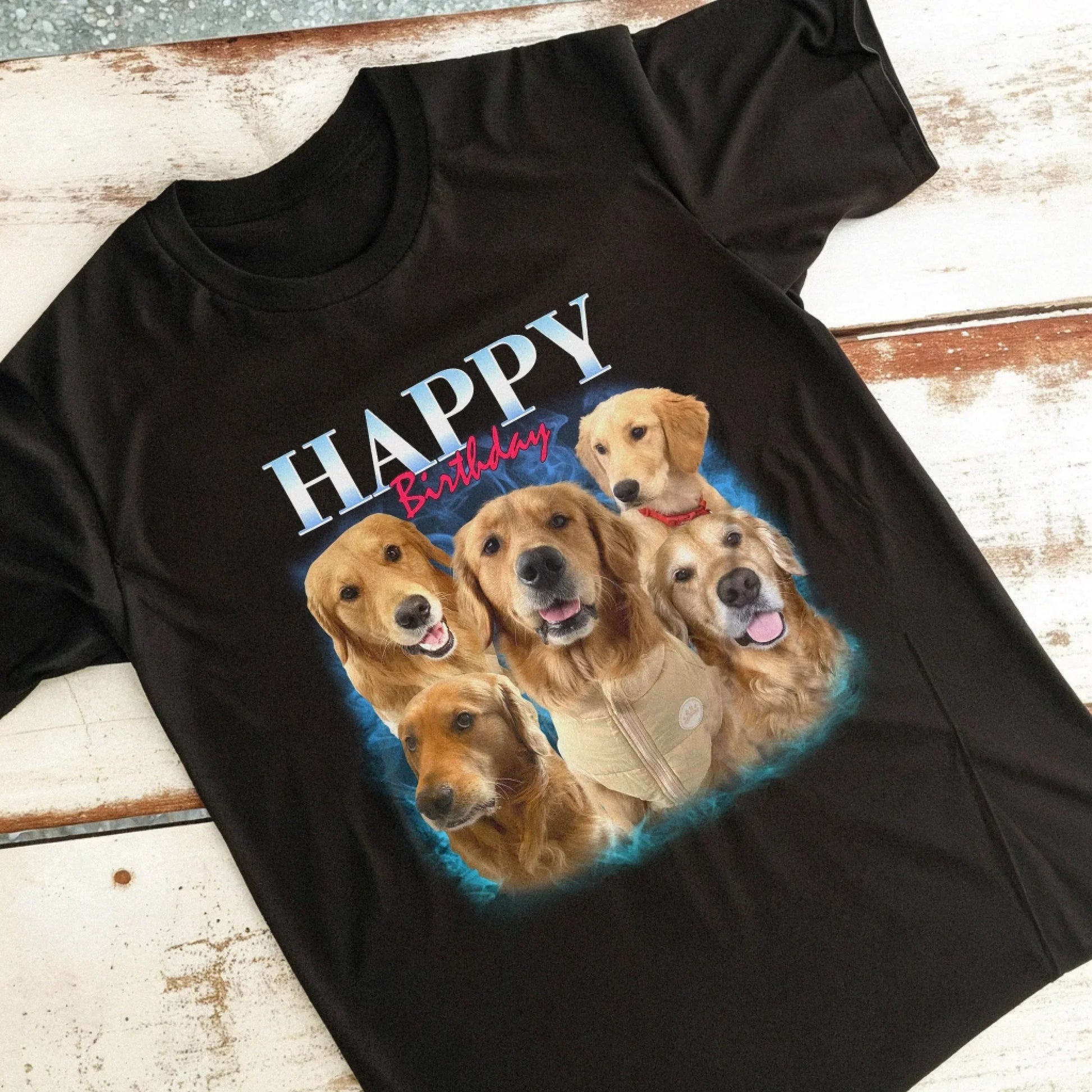 Custom Vintage Style Pet T-Shirt product gallery view 4