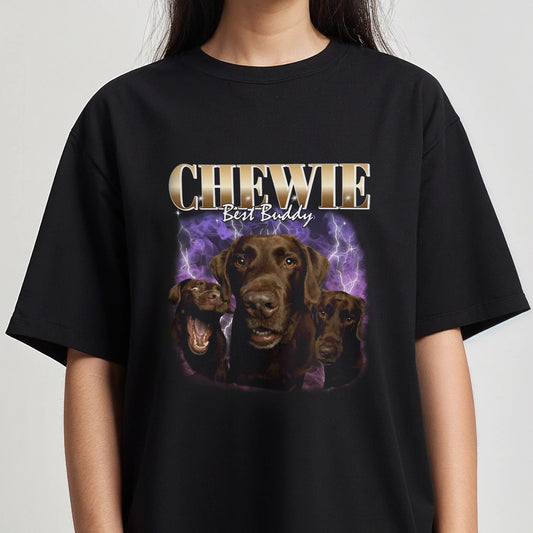 Custom Vintage Style Pet T-Shirt product gallery view 1