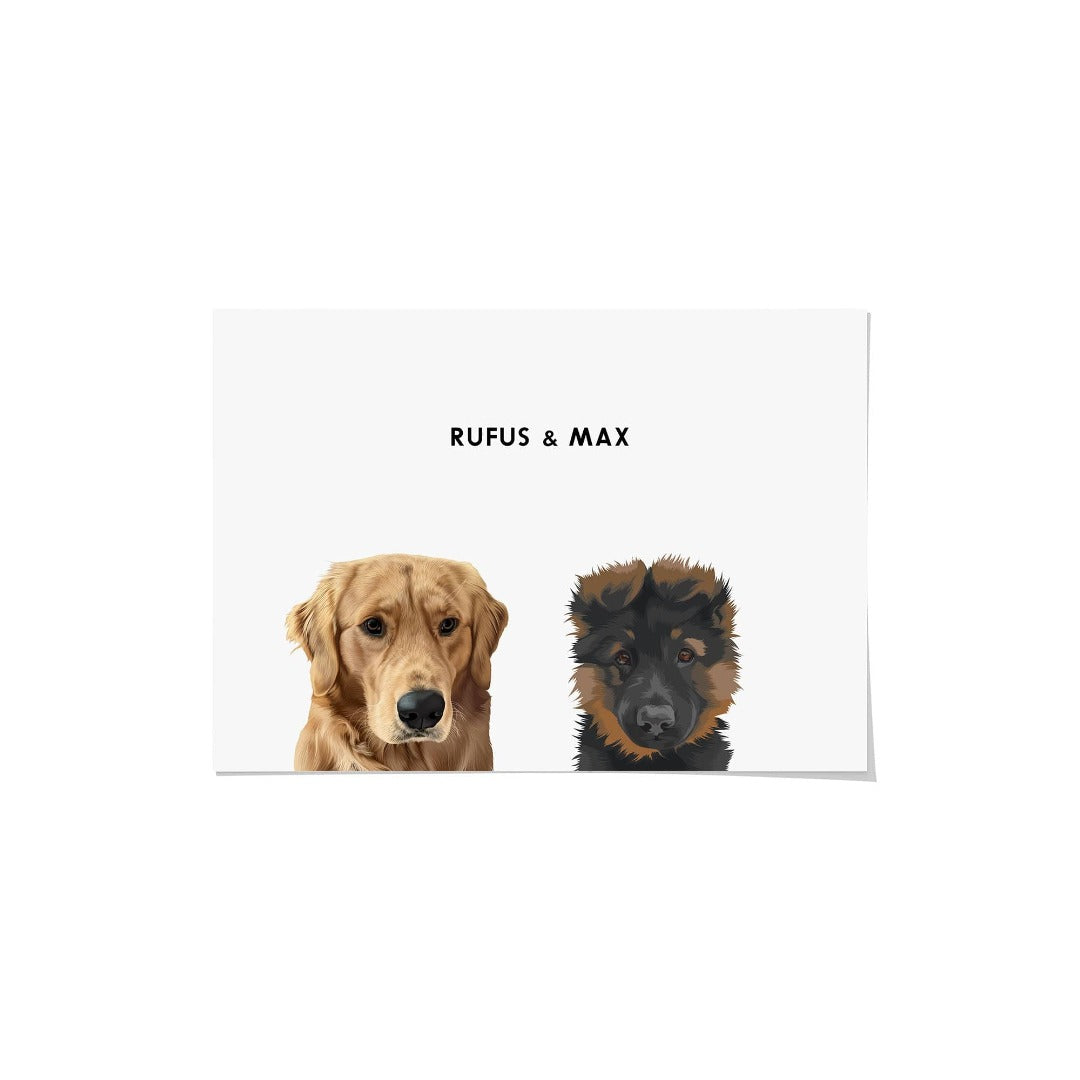 Modern Pet Portrait - Two Pets product gallery view 13